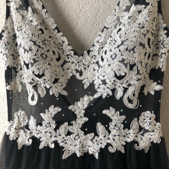 Black & White Prom Dress - Picture 3 of 6